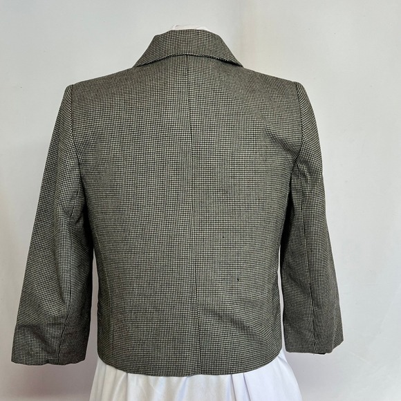 Harvé Benard Wool Houndstooth Blazer Tailored Jacket Small Flawed - Picture 4 of 10